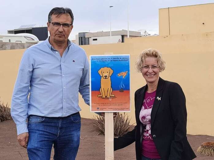 Los concejales Juan Francisco Artiles y Auri Saavedra (Foto TA)